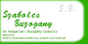szabolcs buzogany business card